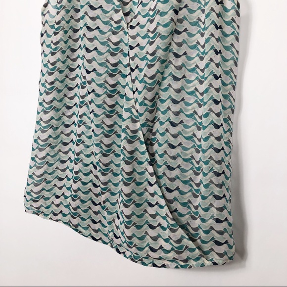 CAbi Sheer Faux Wrap Bird Tweet Tank - Picture 4 of 6